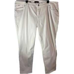 TALBOTS Flawless Five Pocket Woman Jeans Stretch Cotton Blend Denim White S22w